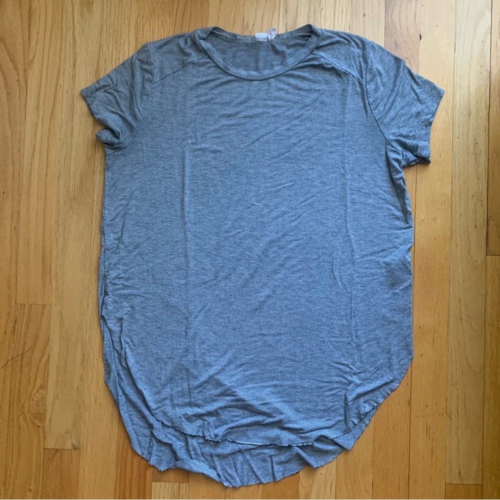 Melrose and Market hi-lo striped tee tunic// sz Small